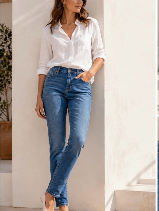 Ralph Lauren Denim - LRL Ralph Lauren Modern Slim Jeans in Medium Blue Size 6